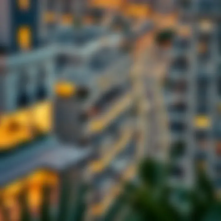 Map highlighting popular neighborhoods for studio rentals in Dubai