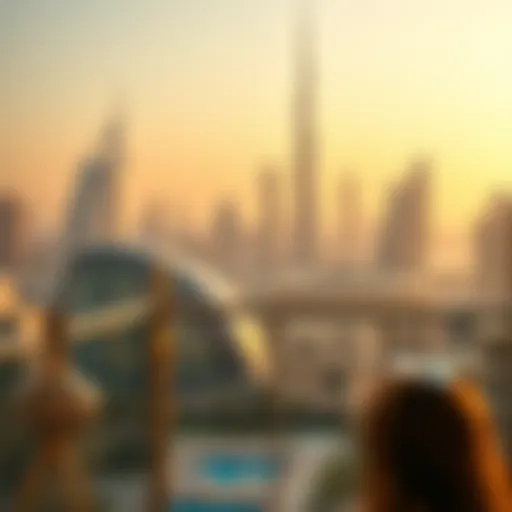 A stunning view of Dubai skyline showcasing modern studio apartments