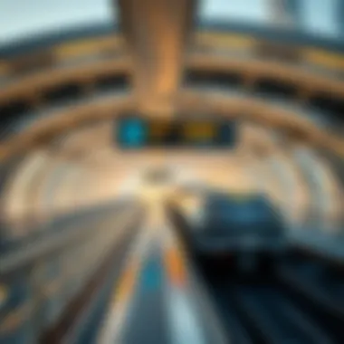 Modern Infrastructure of Dubai A futuristic transportation system in Dubai highlighting modern infrastructure