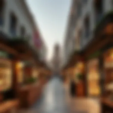 Blending Tradition with Modern Retail A traditional souk blending with modern retail concepts