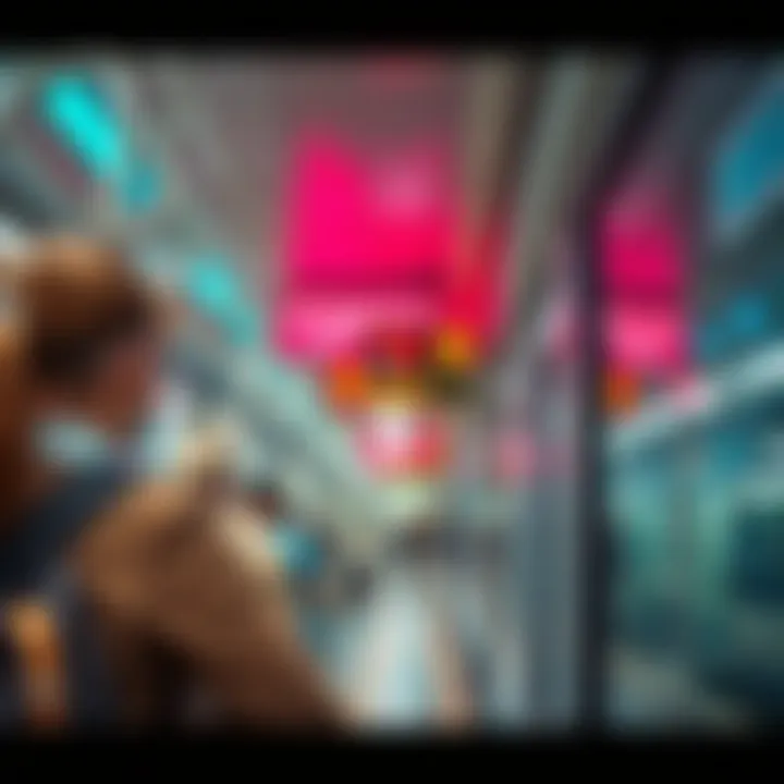 Commuters on the Dubai Metro A vibrant depiction of commuters utilizing the Dubai Metro, emphasizing urban connectivity.