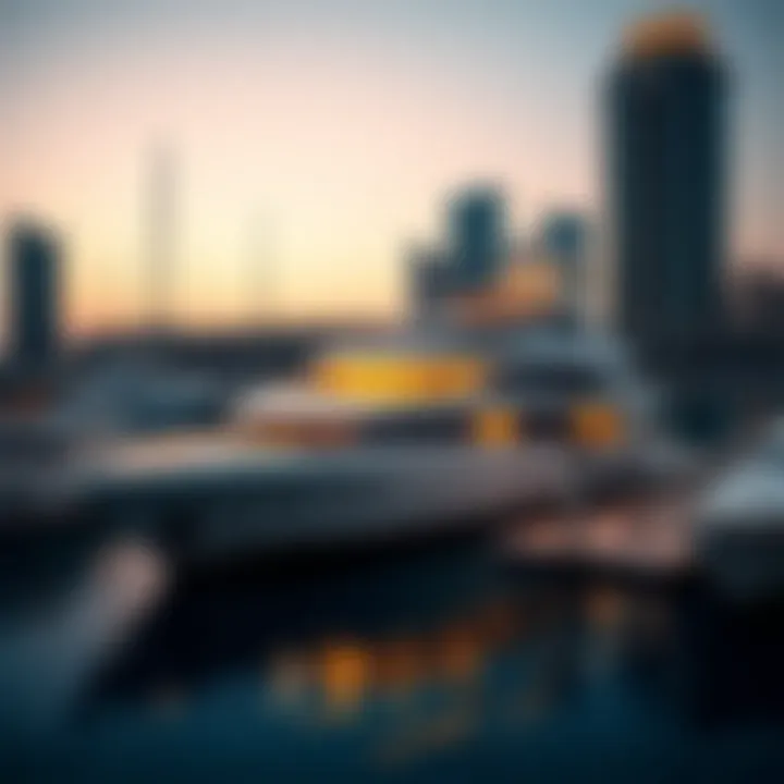 Luxurious Yacht in Dubai Luxurious yacht anchored at a Dubai marina