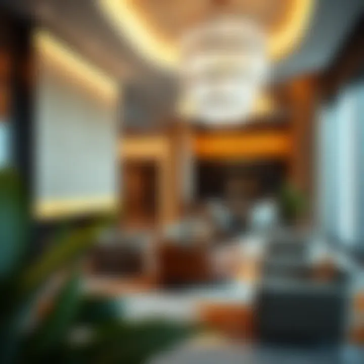 Interior shot of Noora Tower highlighting modern amenities