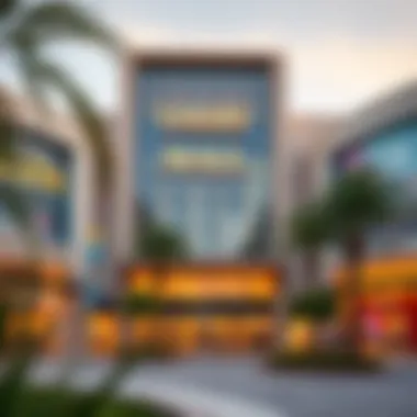 Exterior of Oasis Mall surrounded by vibrant community spaces.
