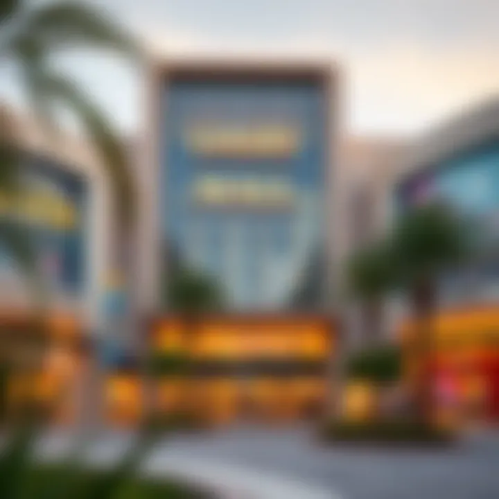 Exterior of Oasis Mall surrounded by vibrant community spaces.