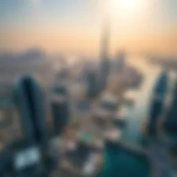 Aerial view of One Business Bay showcasing its skyline