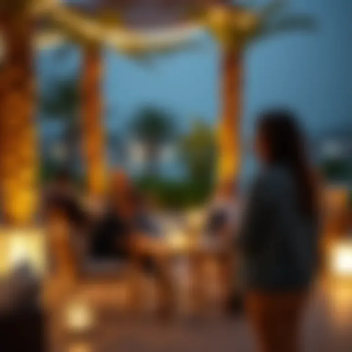 Client Engagement in Outdoor Settings Engaging outdoor gathering for real estate clients in Dubai