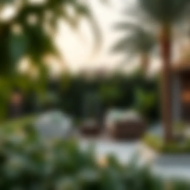 Landscaped Outdoor Space Beautifully landscaped outdoor space enhancing property appeal in Dubai