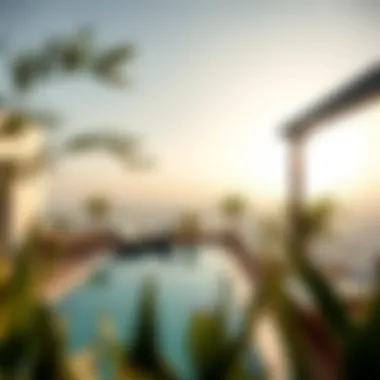 Rooftop Oasis: Penthouse Terrace with Pool Penthouse rooftop terrace with infinity pool and lounge area