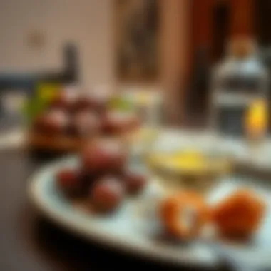 Traditional dates and water representing iftar meals