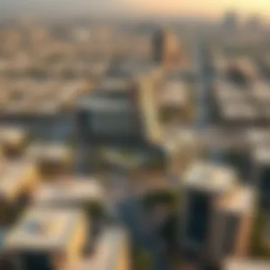 Aerial view of Rigga Al Buteen showcasing its urban landscape