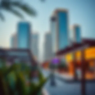 Surrounding urban landscape of Downtown Dubai highlighting its vibrancy