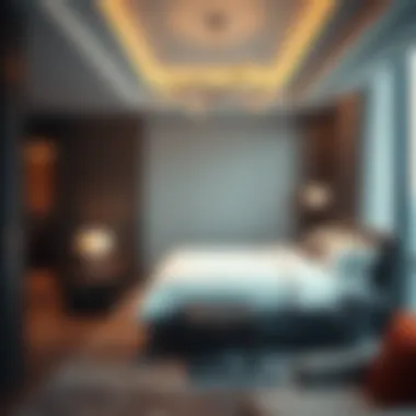 Interior Elegance of Rove Downtown Luxurious interior of a guest room at Rove Downtown Hotel