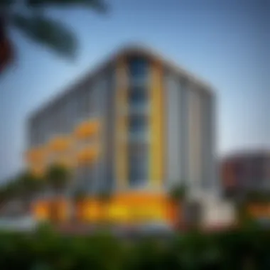 SLS Hotel architectural exterior view showcasing modern design