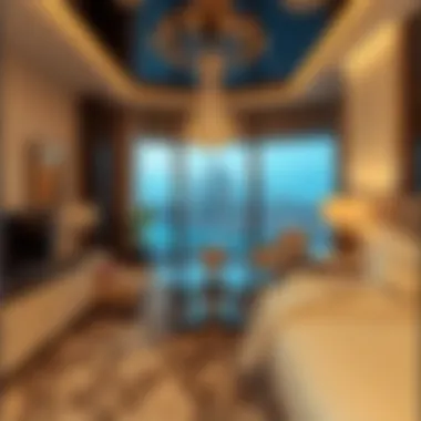 Luxurious interior of a suite in SLS Hotel