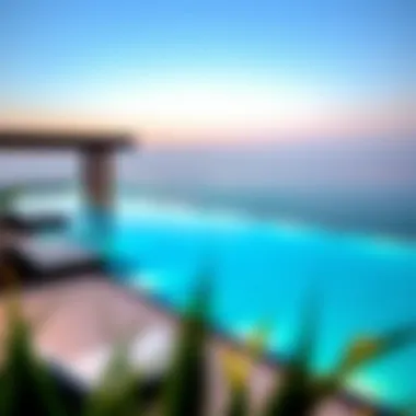 Infinity pool with a breathtaking view from SLS Residences