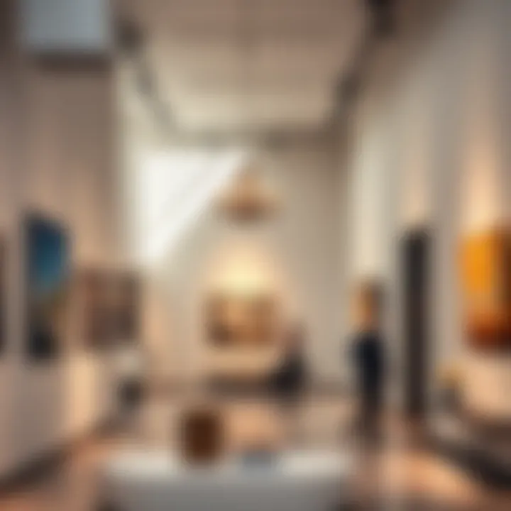 Art Gallery Within Tamani Arts Building Interior of the Tamani Arts Building featuring an art gallery