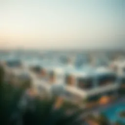 Aerial view of the Ansam Project showcasing its modern architecture