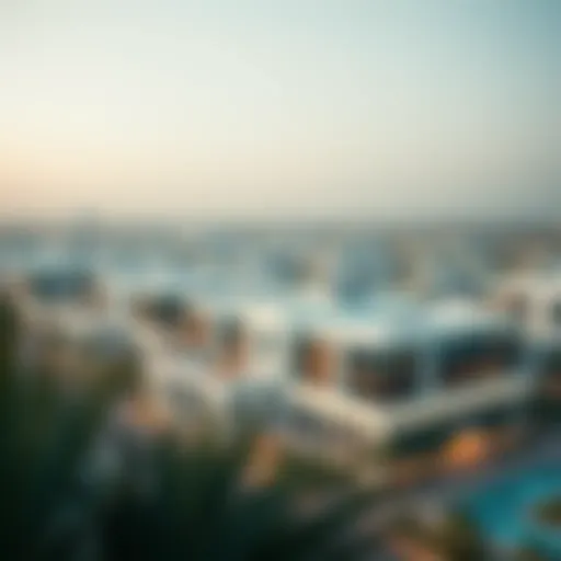 Aerial view of the Ansam Project showcasing its modern architecture