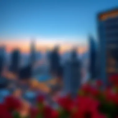 Evening Skyline with Ansam Project Evening skyline view featuring the Ansam Project