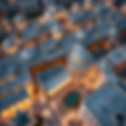 Aerial view showcasing the unique architecture of Junction Al Shamka