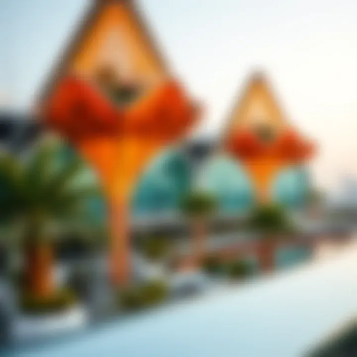 Innovative Architectural Design Elements Close-up of innovative architectural design elements in the Sky Gardens.