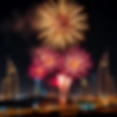 Spectacular fireworks display during New Year's Eve