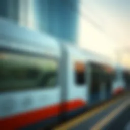 Dubai Metro train in motion