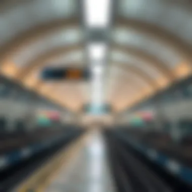 Interior View of a Dubai Metro Station Interior view of a Dubai Metro station