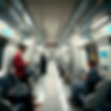 Passengers Utilizing the Dubai Metro Service Passengers utilizing the Dubai Metro service