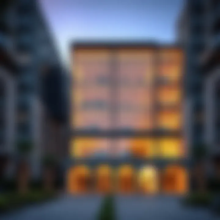 Architectural Design of Hessa Building Stunning exterior view of Hessa Building showcasing architectural design