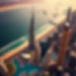 Aerial view of Jumeirah showcasing its coastal beauty