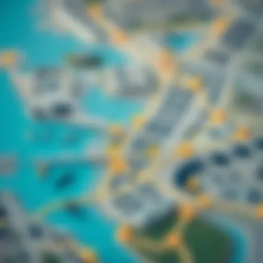 Jumeirah Connectivity Map Map highlighting Jumeirah's strategic connectivity in Dubai