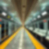 Modern metro station interior showcasing accessibility features