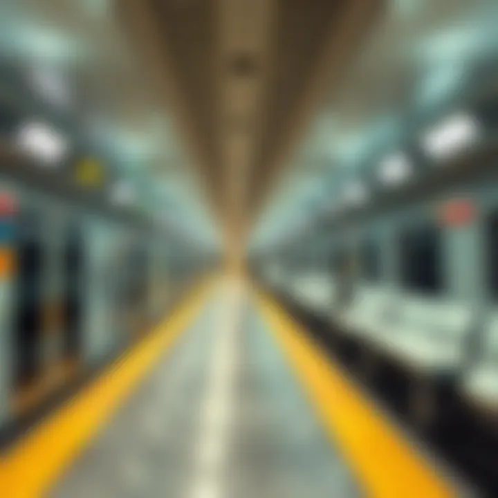 Accessibility Features of Dubai's Metro Stations Modern metro station interior showcasing accessibility features