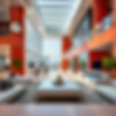 Modern Office Space in Dubai A modern office space in Dubai showcasing vibrant architecture