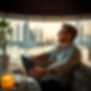 An expatriate enjoying the luxurious lifestyle in Dubai