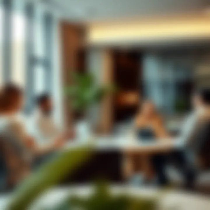 An office setting in the UAE discussing vacation entitlements.