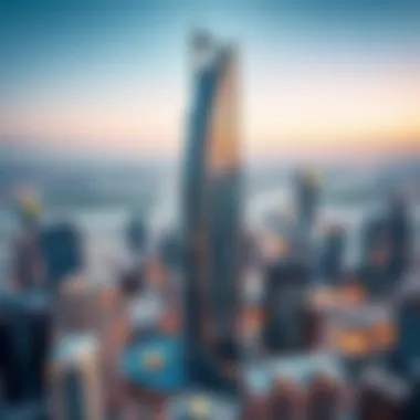 Panoramic skyline view of Dubai featuring Uniestate Prime Tower