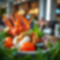 A beautifully plated seafood dish showcasing fresh ingredients