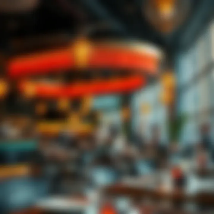 Ambiance of Urban Seafood at Nakheel Mall The vibrant and inviting interior of Urban Seafood restaurant